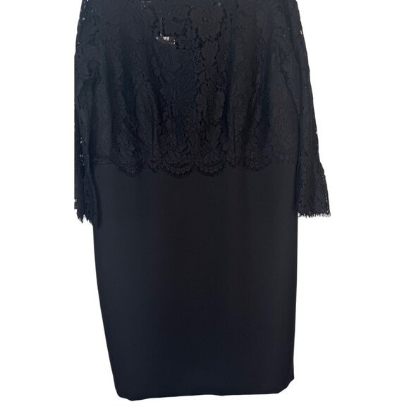 NWT Black RSVP By Talbots Size 14 Lace Overlay Dress Polyester Nylon Cotton - Picture 5 of 16
